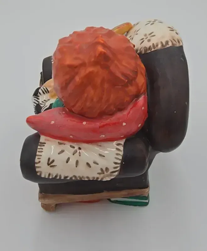 Vintage Goebel W Germany Boy Playing Mandolin on Sofa Figurine Hand Painted