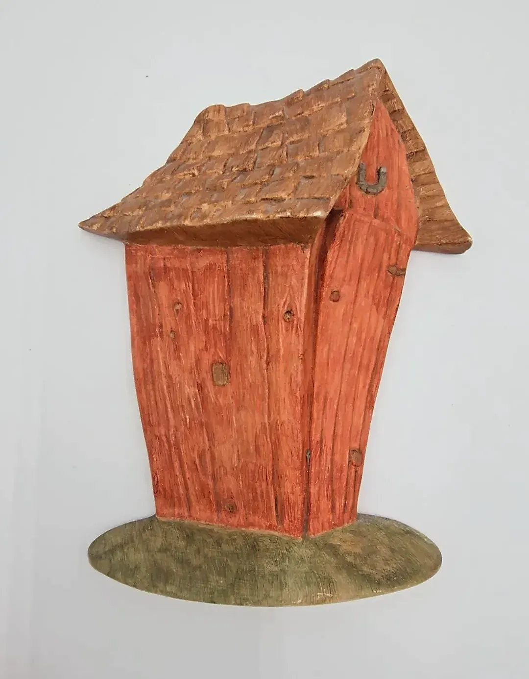 Vintage Arnel's Ceramic Race to the Outhouse Wall Hanging Plaque Set