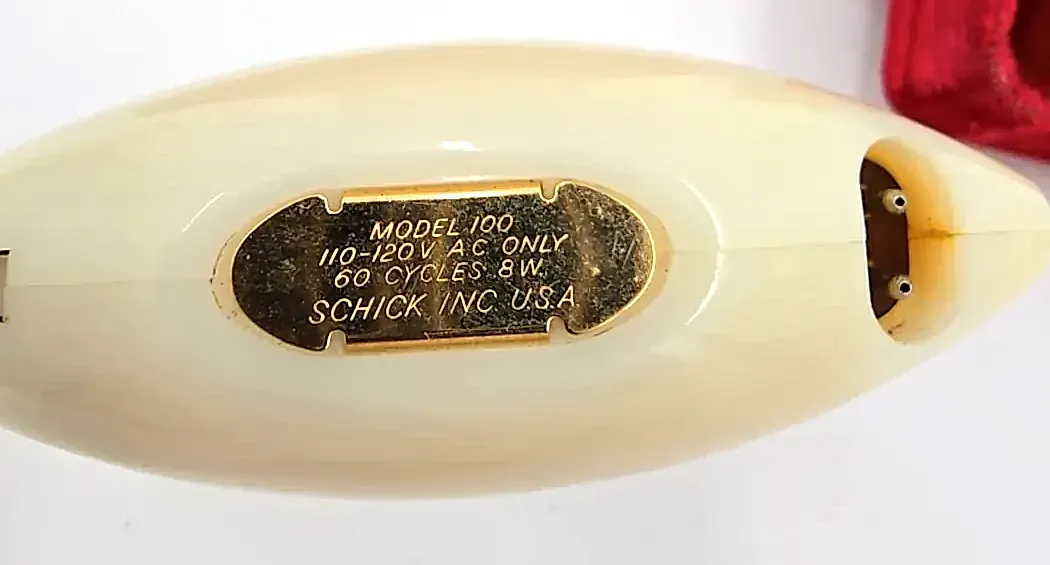 Vintage 1950s Schick Crown Jewel Ladies Electric Shaver Model 100 Complete Boxed — maker's mark