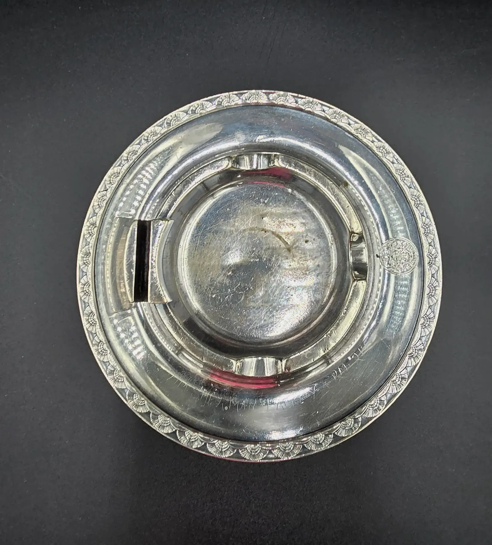 Vintage International Silver Co. Silver Soldered "The Exeter Inn" Hotel Ashtray 05044