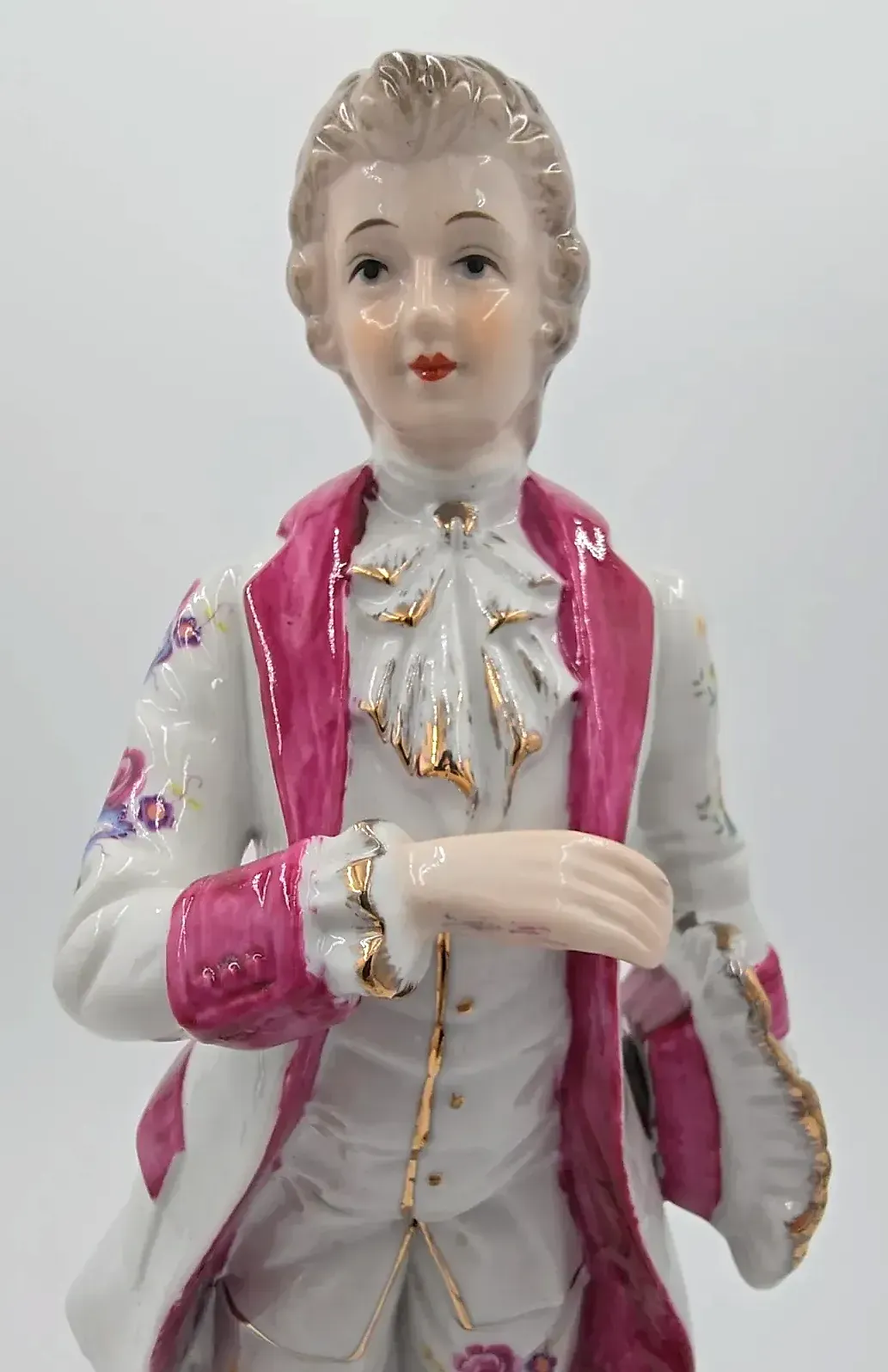 Vintage Porcelain 18th Century Style Court Gentleman Figurine Hand Painted