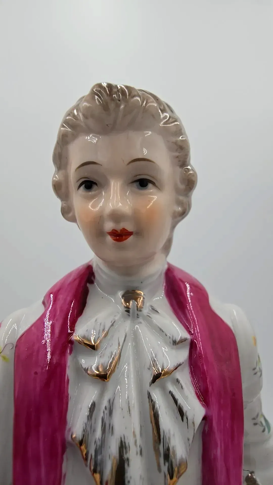 Vintage Porcelain 18th Century Style Court Gentleman Figurine Hand Painted