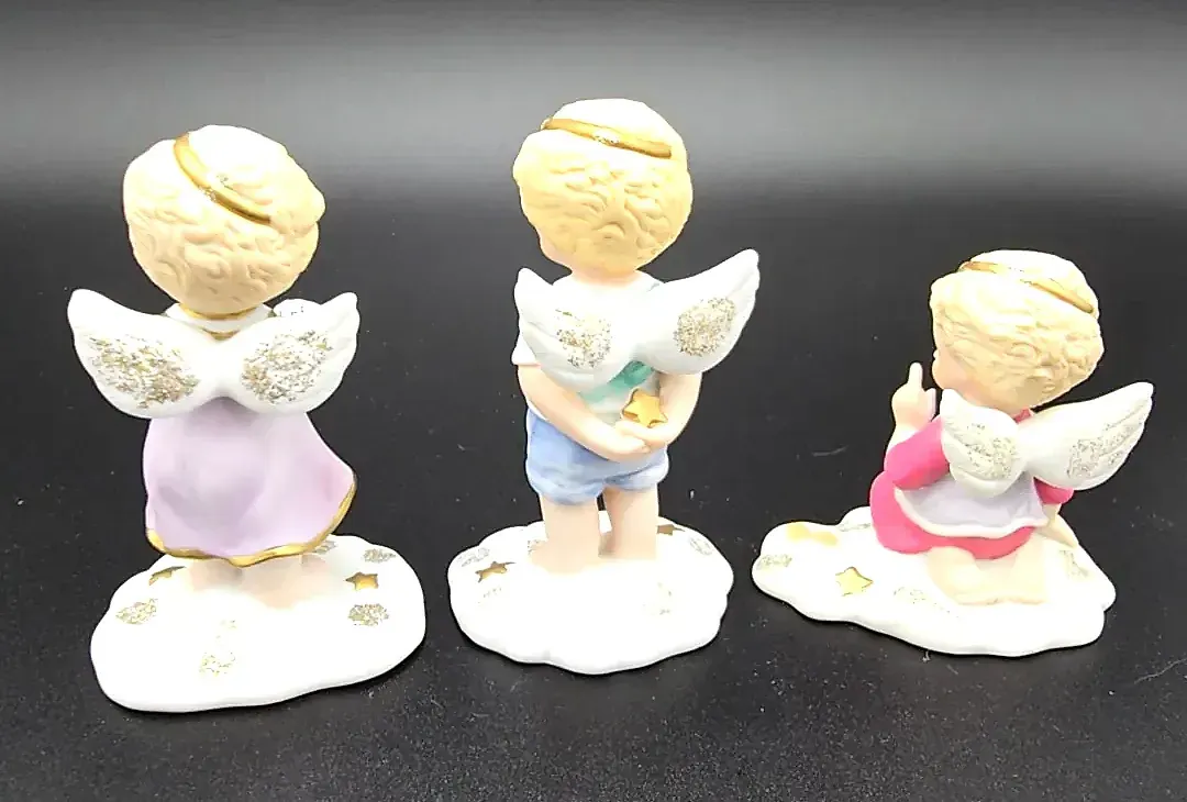 Bronson Tender Hearts Angel Figurines Lot of 3 Katharine Stevenson 1995 1996