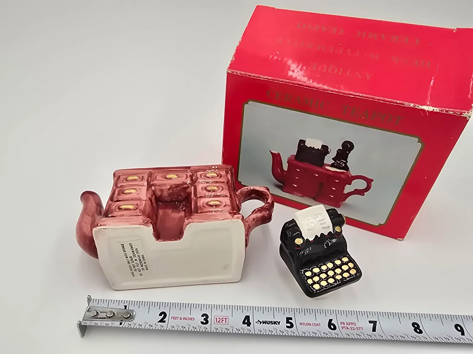 Ceramic teapot Desk w/Typewriter