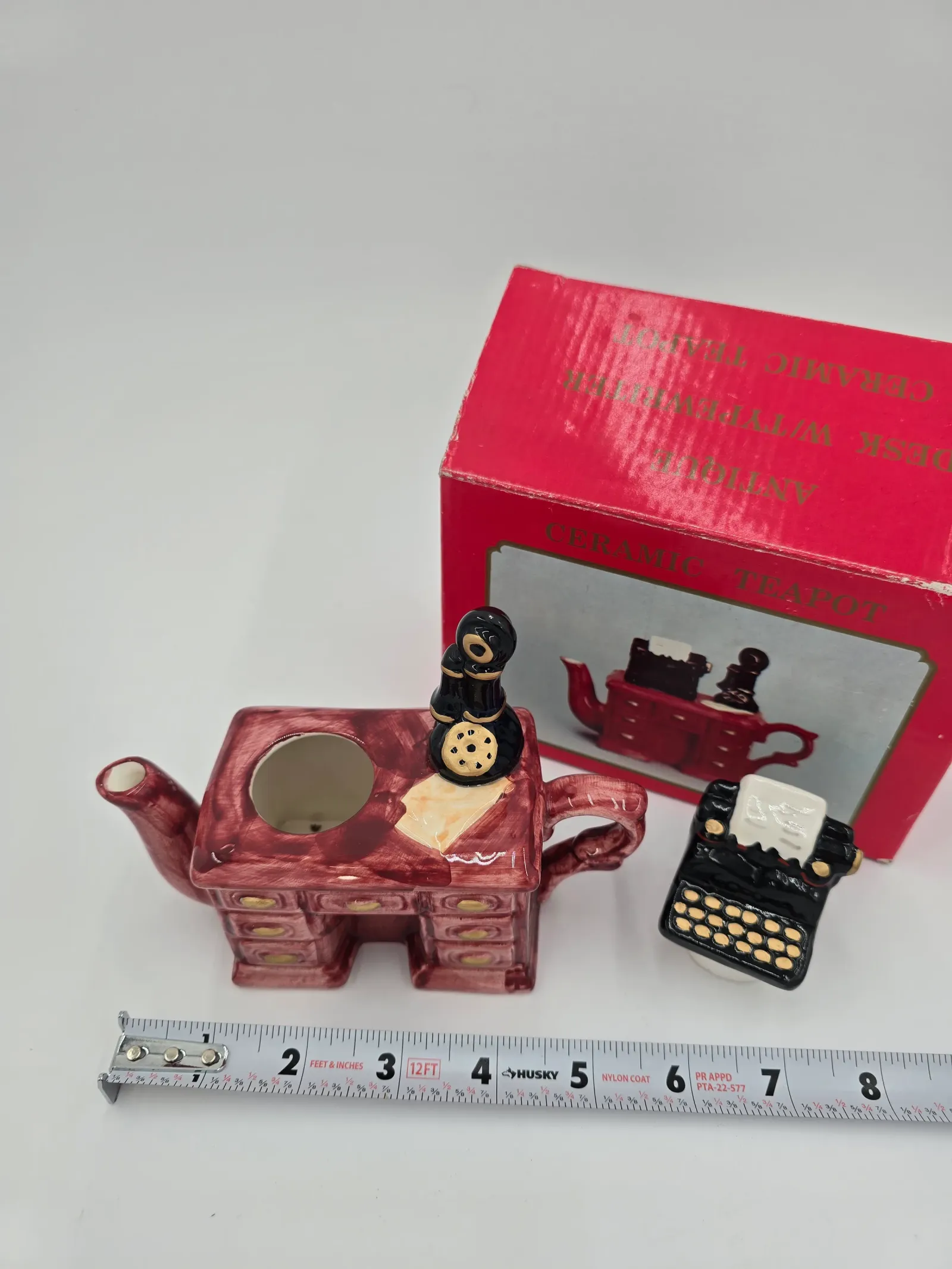 Ceramic teapot Desk w/Typewriter
