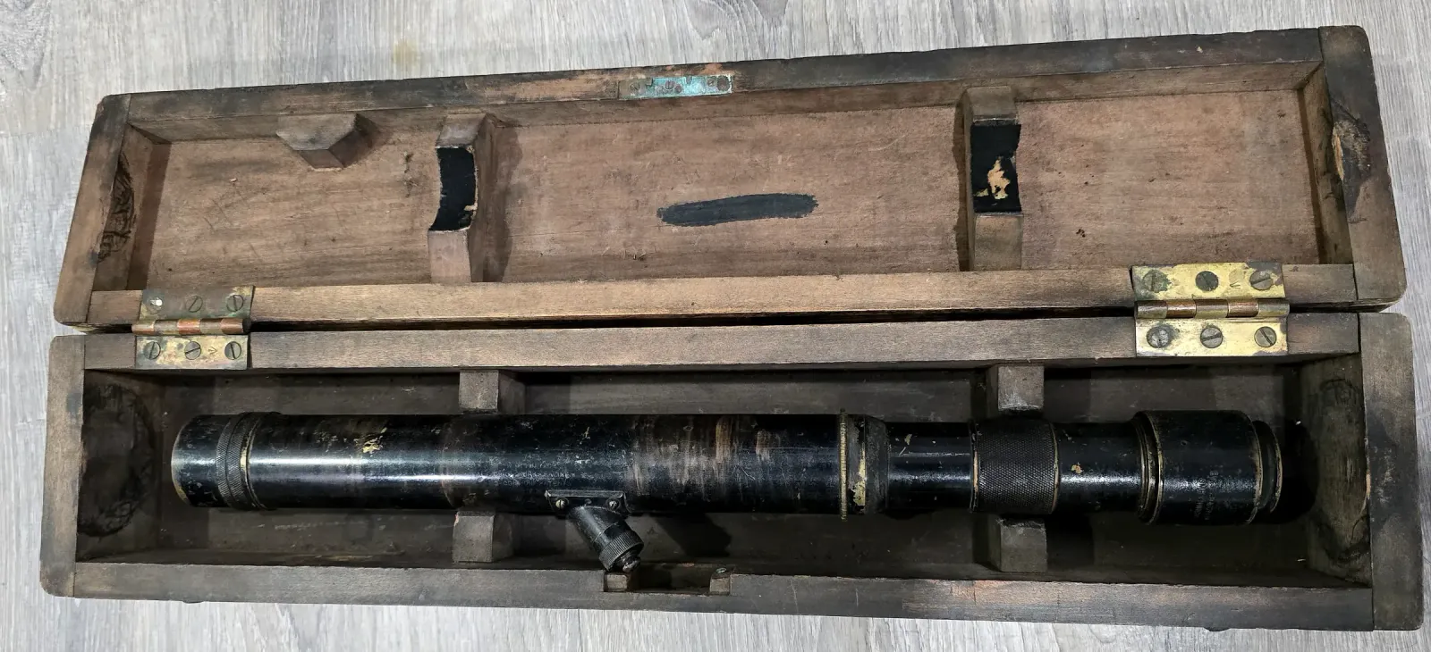 1904 W Ottway Common Patent British Sighting Telescope No 7424 w Case