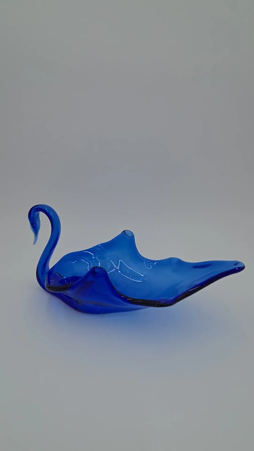 Glass blue swan