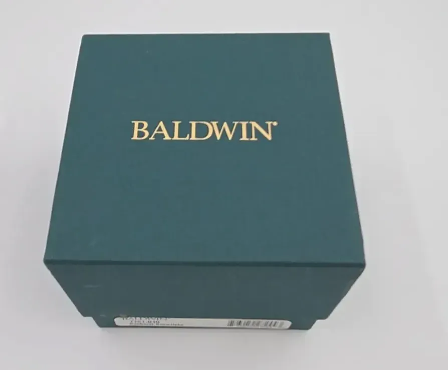 Vtg Baldwin Brass Sunburst Snowflake 3D Christmas Ornament Boxed 1997 — underside