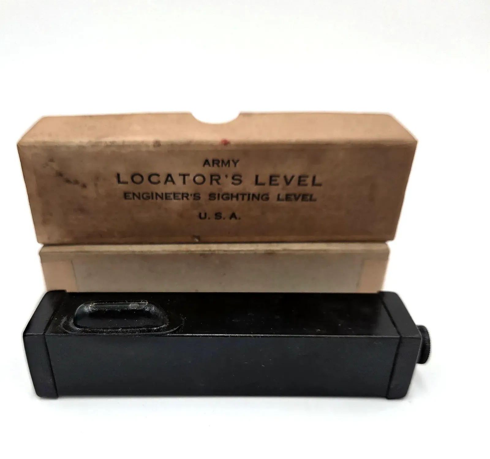 Vtg WWII Swift Anderson Army Locators Level Engineers Sighting Level Box Paper