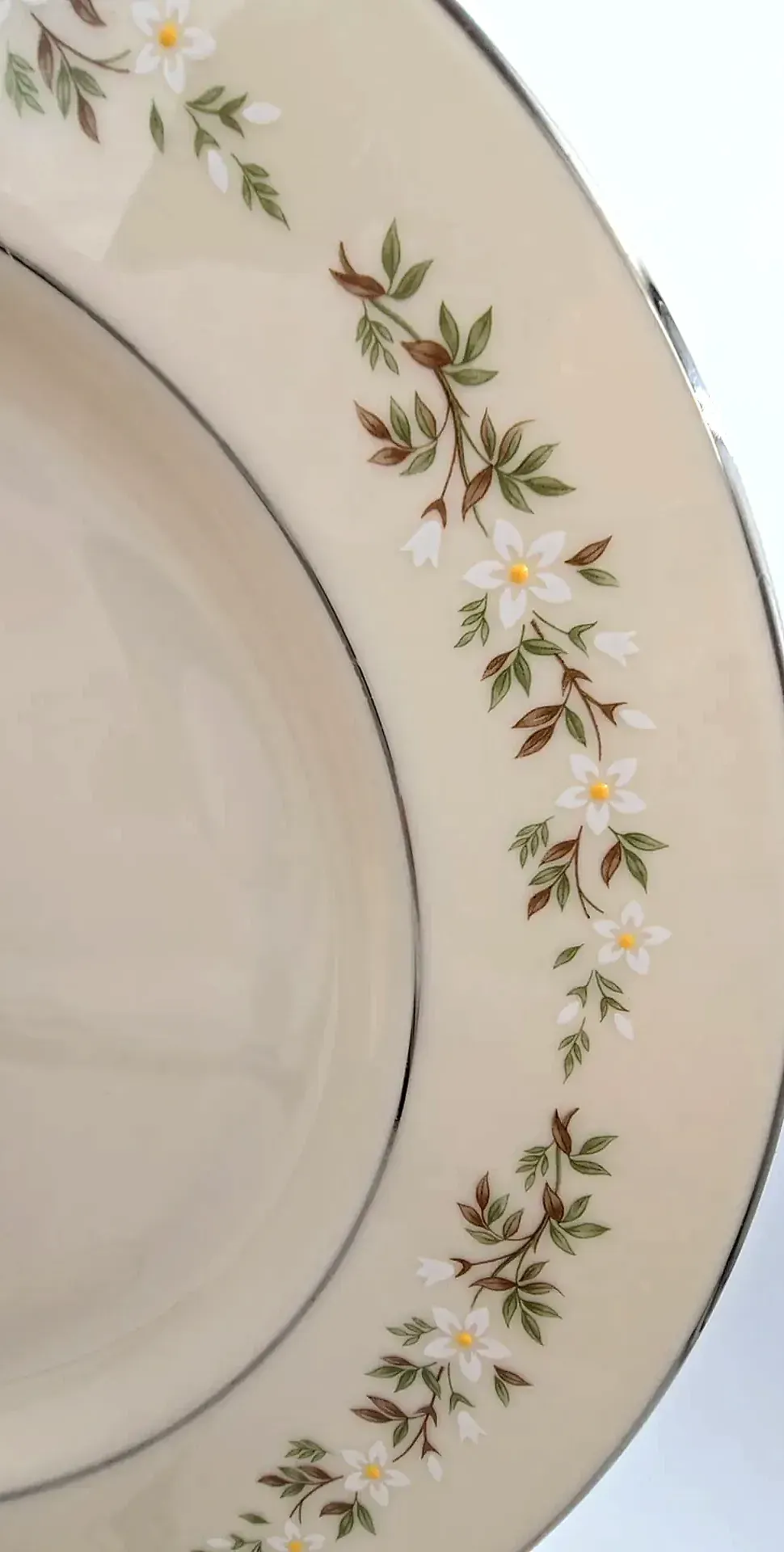 Vintage Lenox Brookdale China 37 Pc Dinnerware Service Set Platinum Trim Daisy — maker's mark
