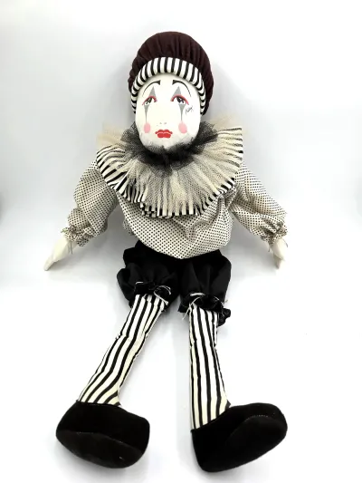 Vintage 1983 House That Tilly Built Soft Sculpture Mime Clown Doll Signed