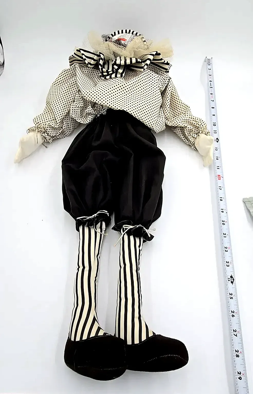 Vintage 1983 House That Tilly Built Soft Sculpture Mime Clown Doll Signed — underside