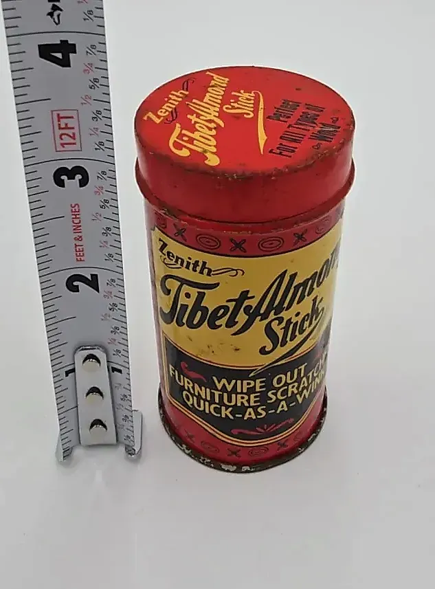 Vintage Zenith Tibet Almond Stick Advertising Tin