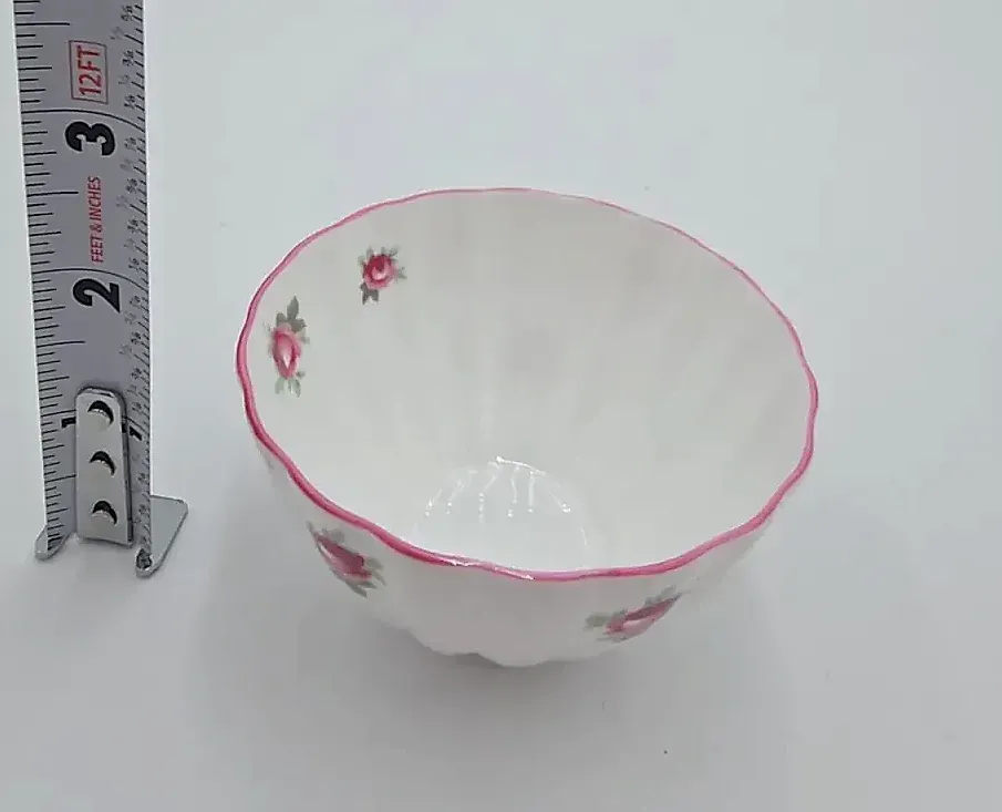 Vintage Tuscan Fine English Bone China Creamer & Sugar Bowl Pink Rosebuds Made in England