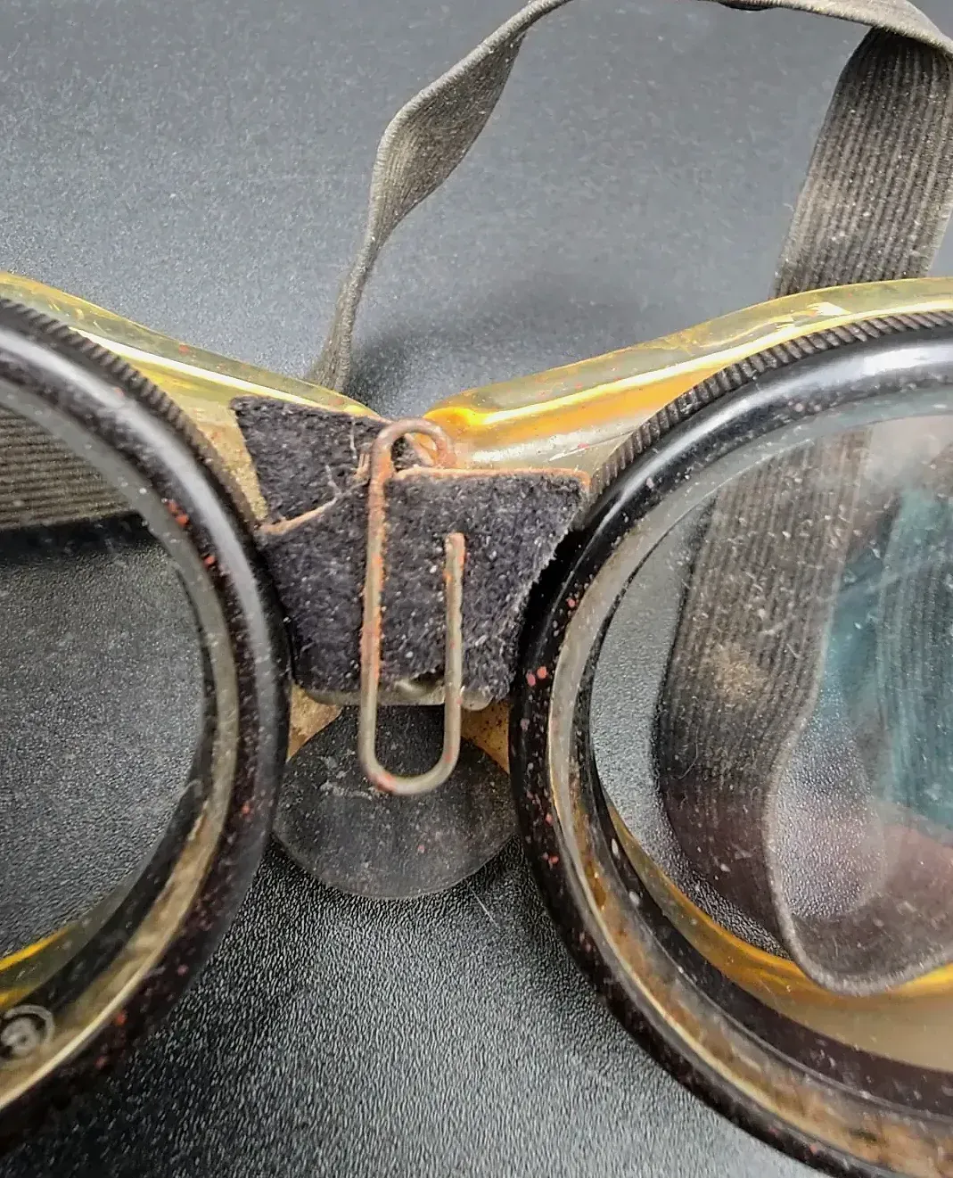 Vintage Duralite Coverglass Safety Goggles Chippers Model w/ Original Box Industrial