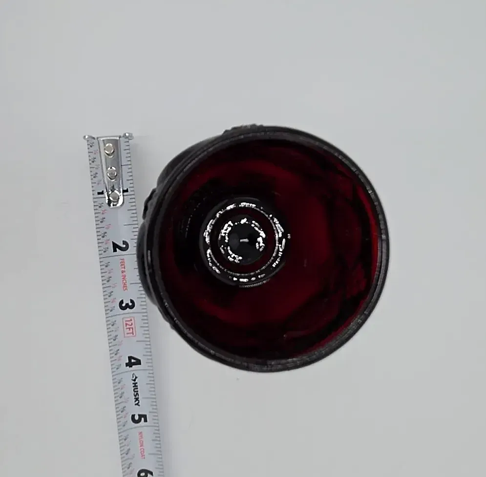 Vintage Avon Cape Cod Ruby Red Glass Goblet Wine Water Glass Footed Stemware