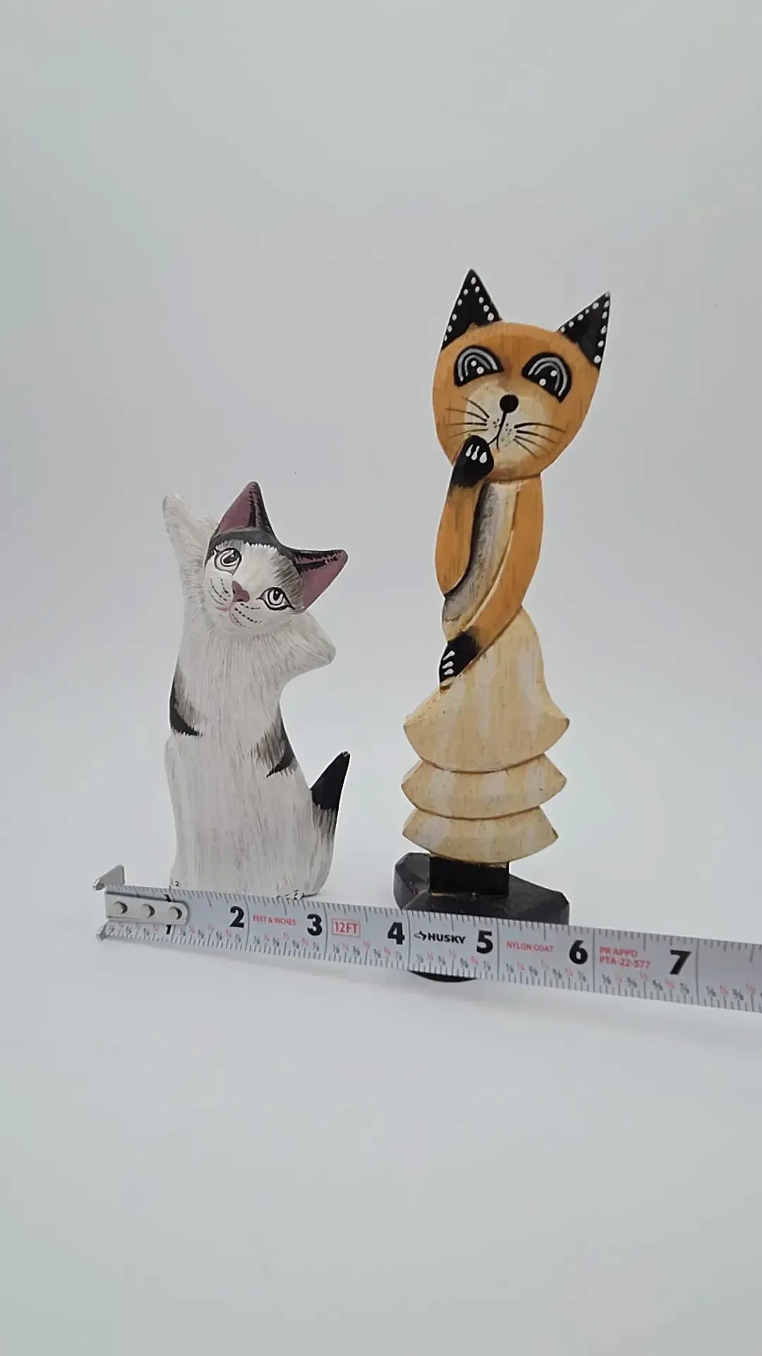 Cat wooden figures