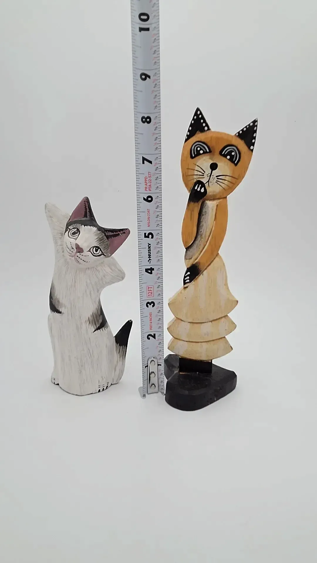 Cat wooden figures