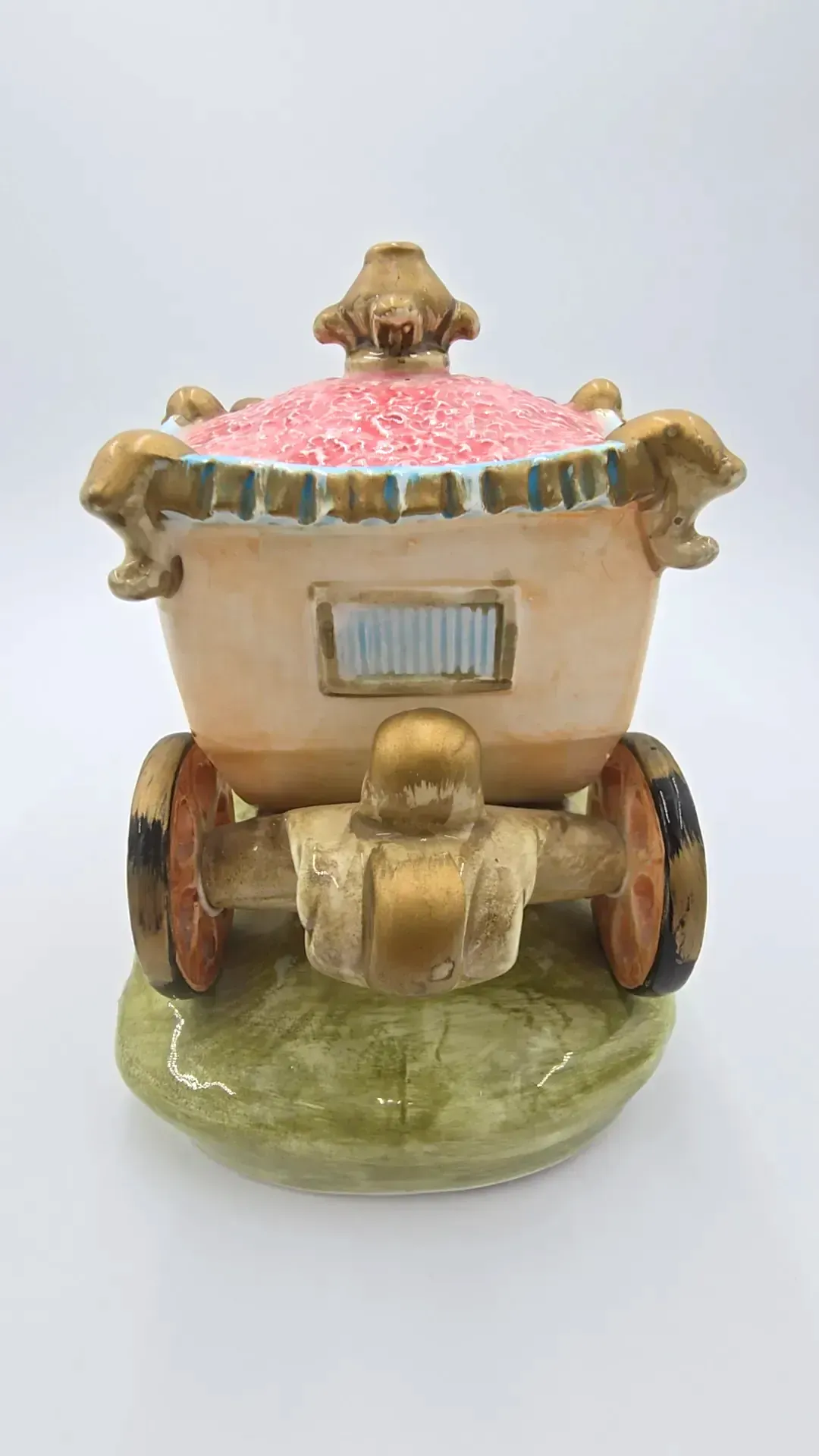 Vintage Japan Cinderella Pumpkin Coach Carriage 4 Horses Figurine 14-5604