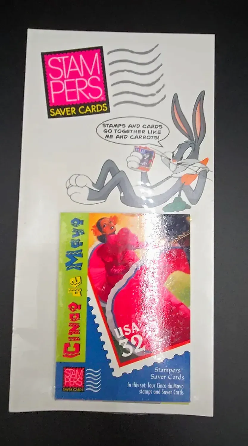 USPS Stampers Saver Cards Lot Sealed Bugs Bunny Dinosaurs Klondike Gold Rush Cinco de Mayo