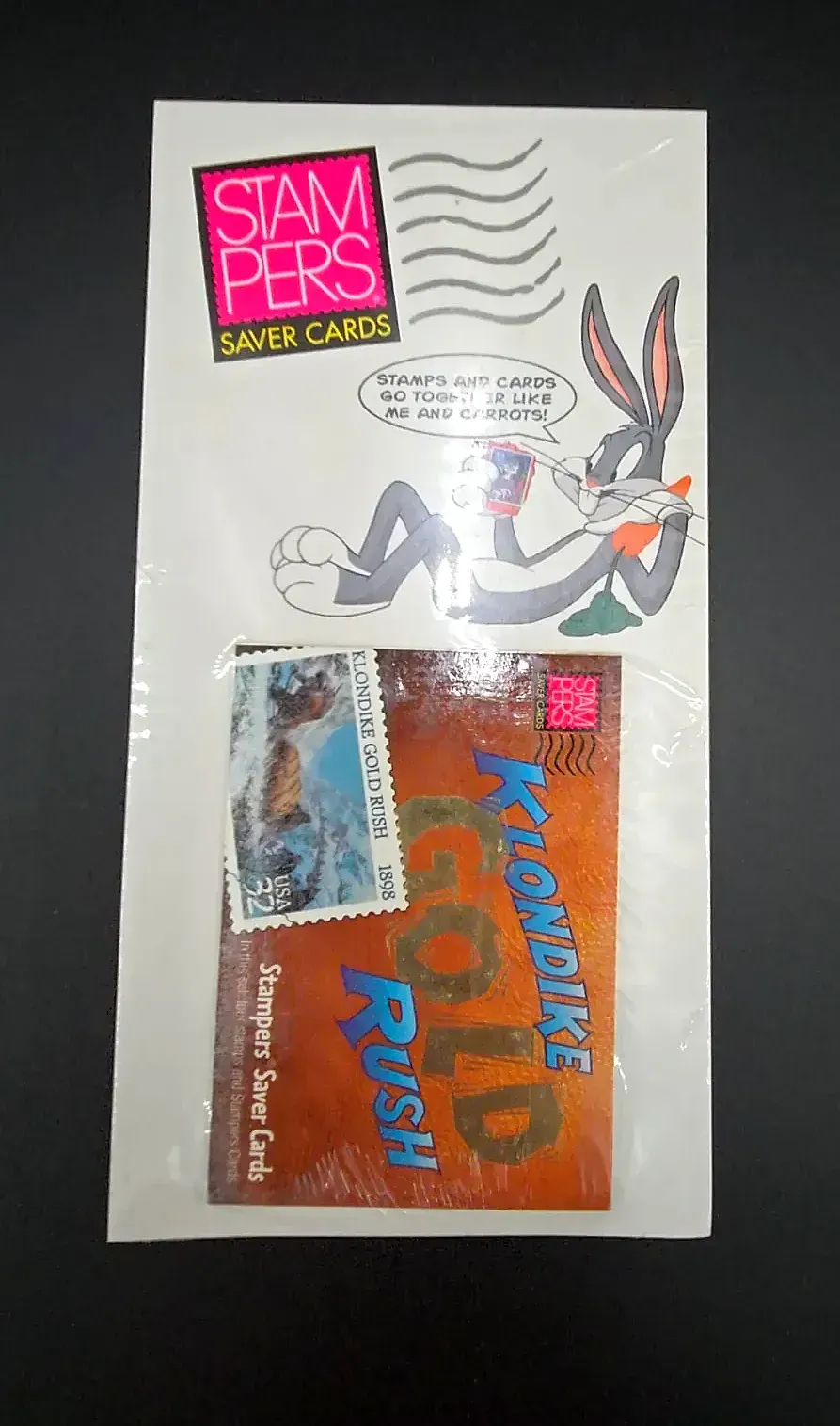 USPS Stampers Saver Cards Lot Sealed Bugs Bunny Dinosaurs Klondike Gold Rush Cinco de Mayo