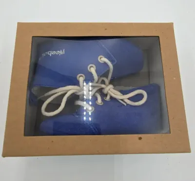 Vintage Weebok Infant Baby Shoes Blue Size 3M Mohican Cardet Blue NOS w/ Original Box