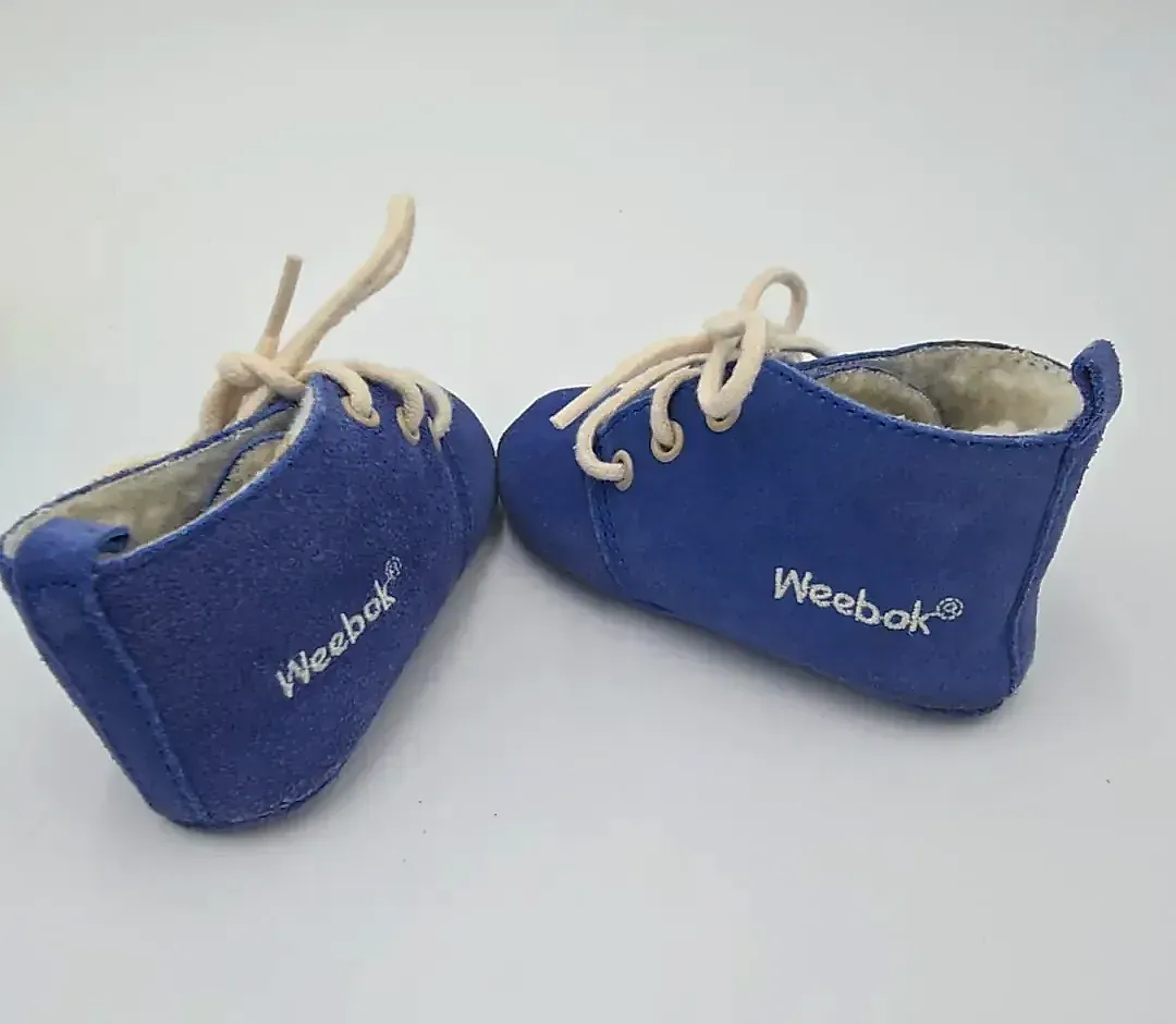 Vintage Weebok Infant Baby Shoes Blue Size 3M Mohican Cardet Blue NOS w/ Original Box