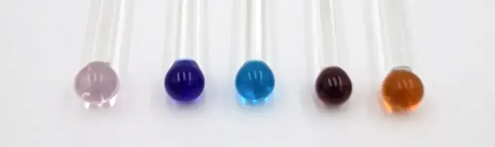 Art Glass Peace Sign Swizzle Sticks Cocktail Drink Stirrers 5 — side view