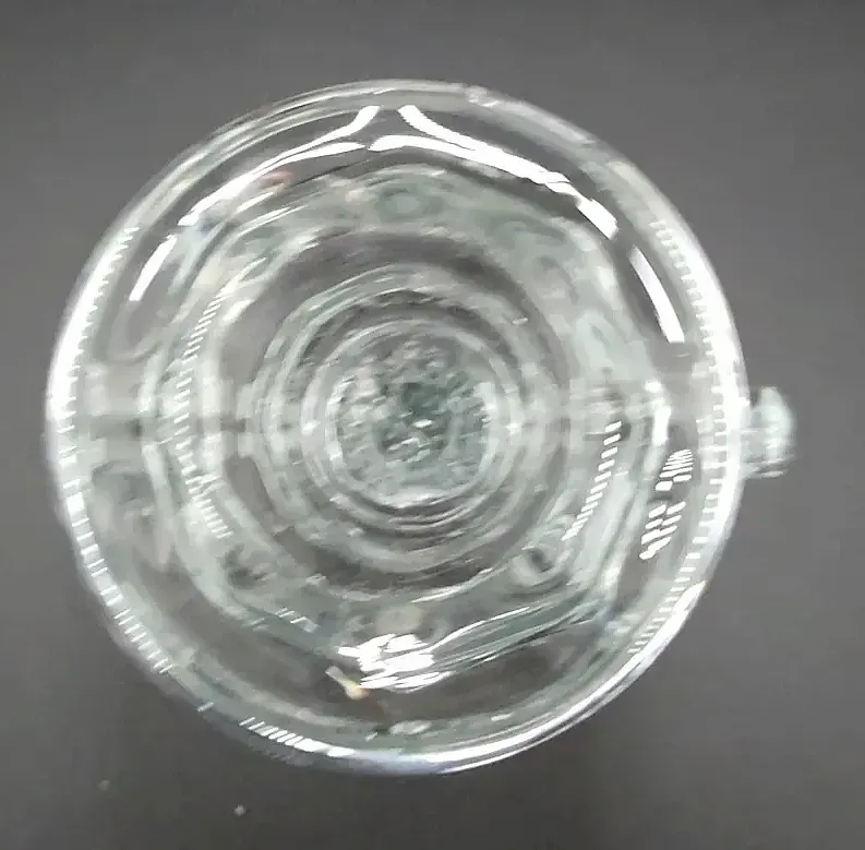 Vintage Clear & Frosted Glass Crucifix Taper Candle Holder