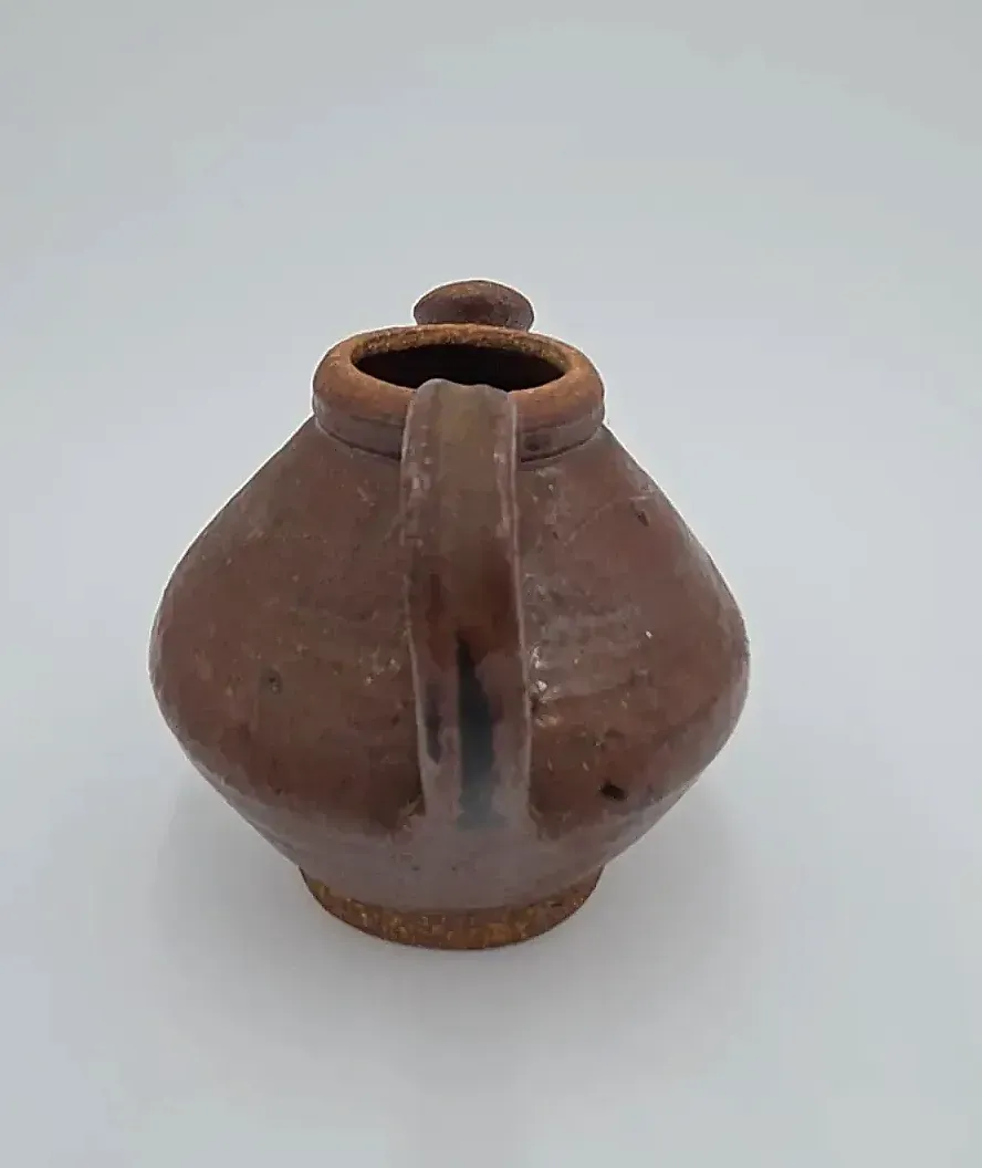Signed Studio Pottery Miniature Ewer Jug Vessel Rustic Stoneware Handmade