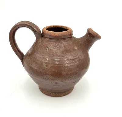 Signed Studio Pottery Miniature Ewer Jug Vessel Rustic Stoneware Handmade
