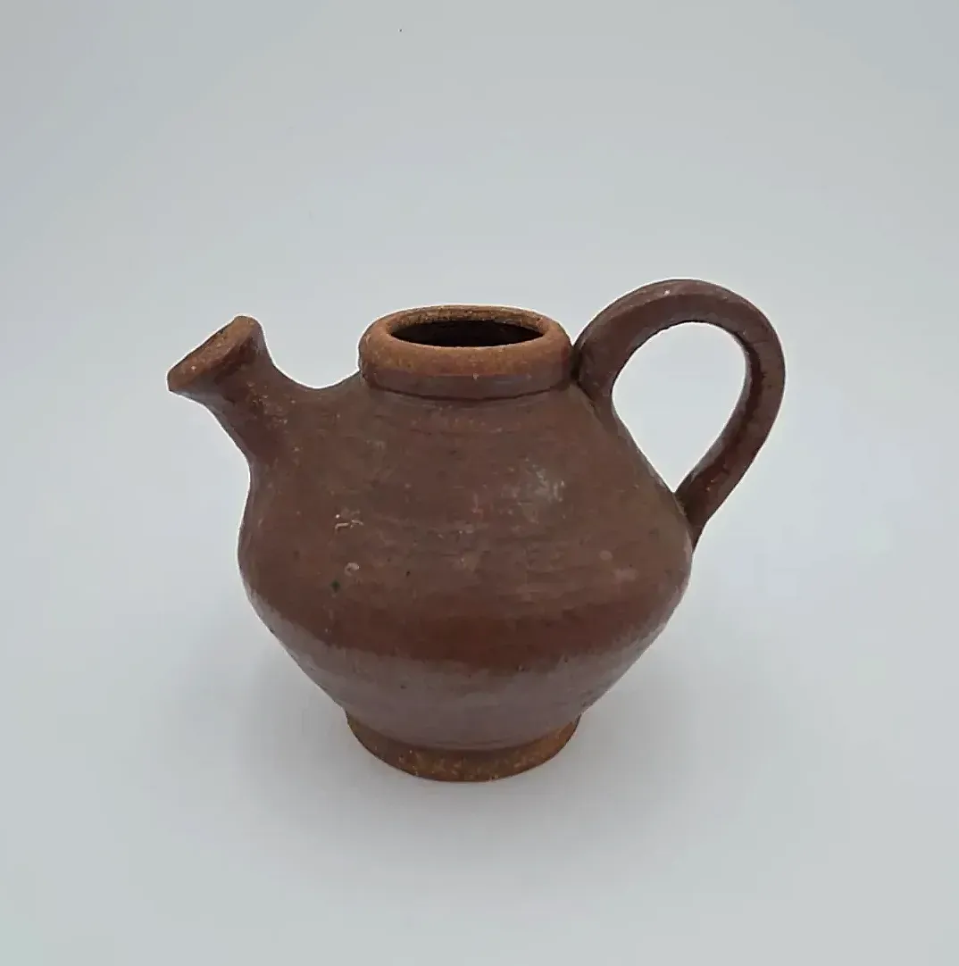 Signed Studio Pottery Miniature Ewer Jug Vessel Rustic Stoneware Handmade