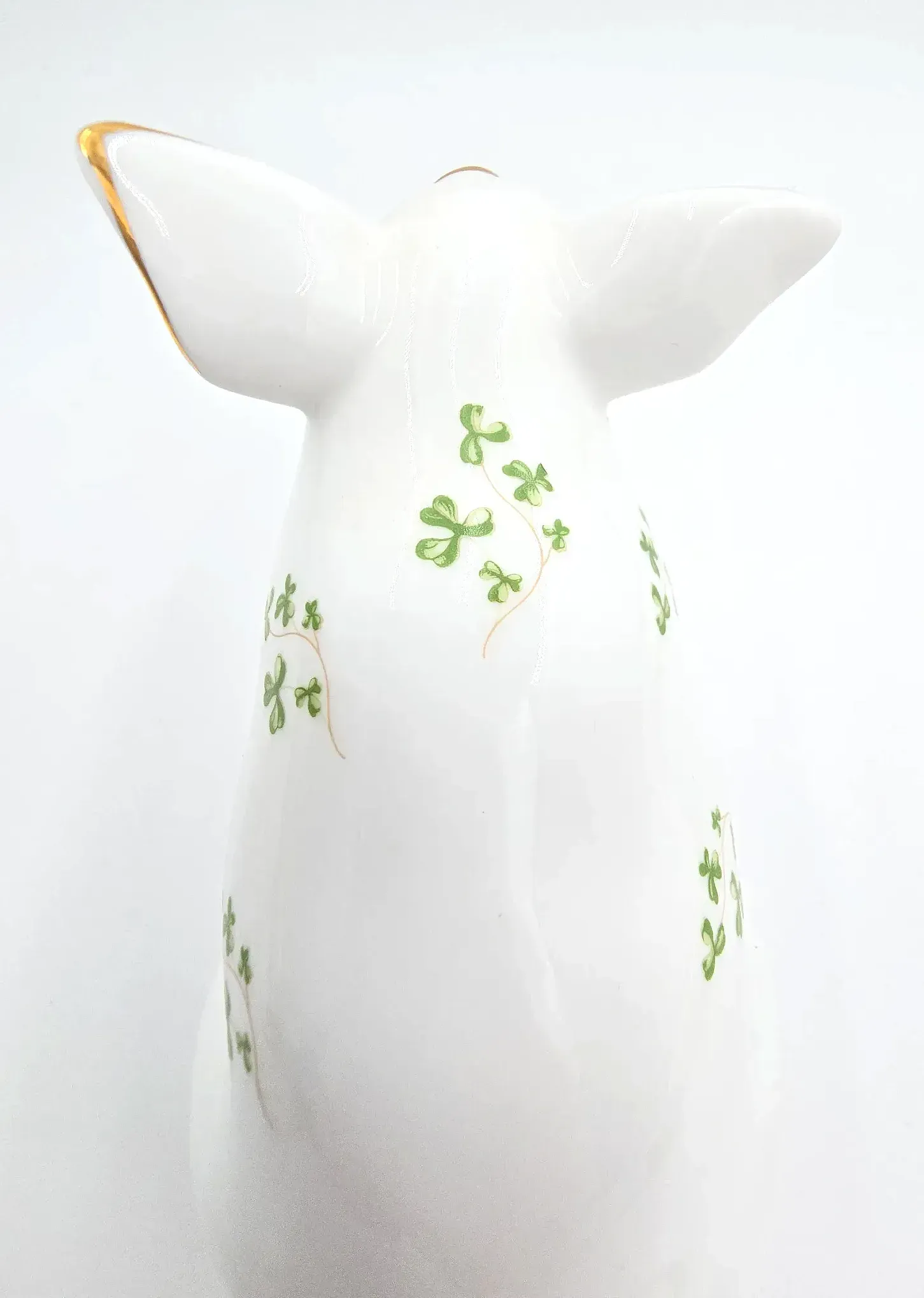 Vintage Royal Tara Ireland Bone China Pig Figurine Shamrock Gold Gilt Irish — maker's mark