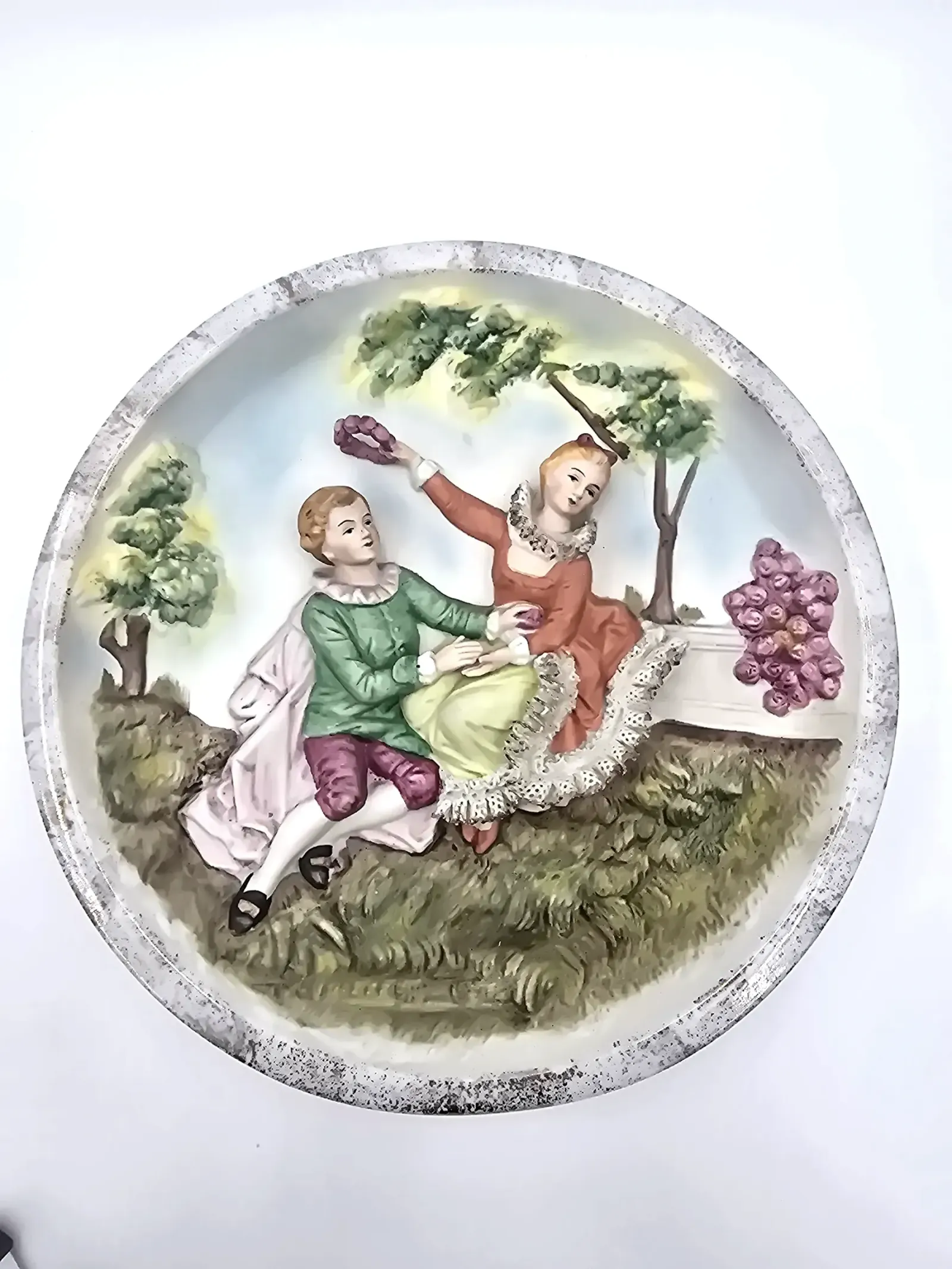Vintage Empire by Haruta Japan 3D Porcelain Relief Decorative Plate