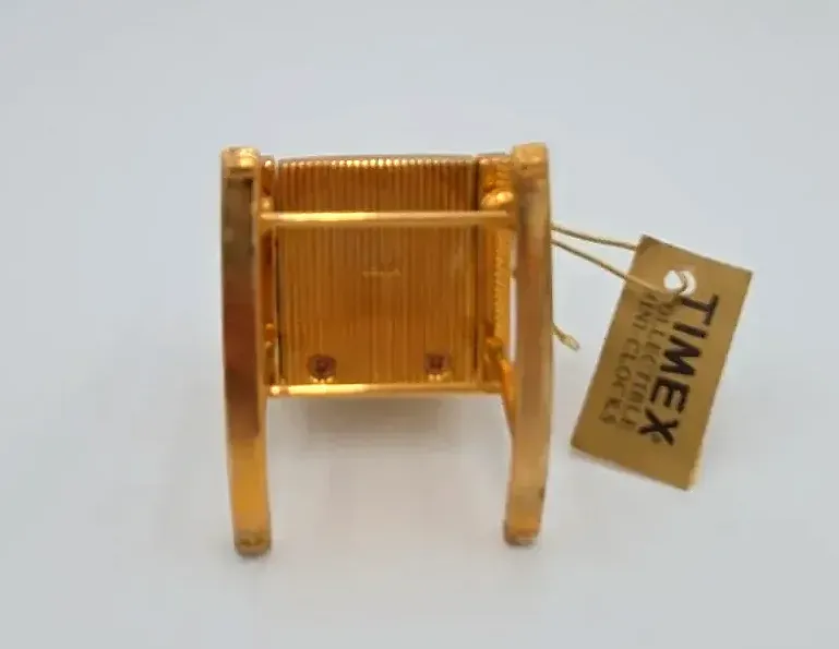Vintage Timex Gold Tone Rocking Chair Collectible Mini Clock Quartz w/ Tag