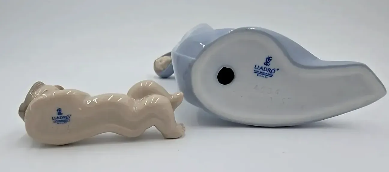 Vintage Authentic Lladró Porcelain Figurine Set - Madonna & Baby Jesus — detail
