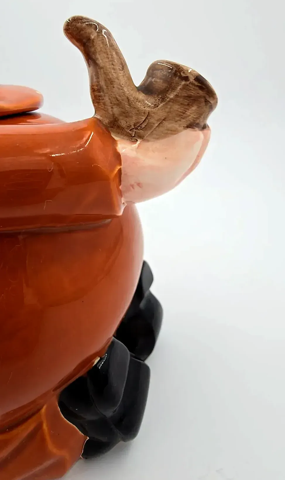 Vtg Sherlock Holmes Figural Novelty Teapot Roy Simpson Luber No 15 Japan — detail