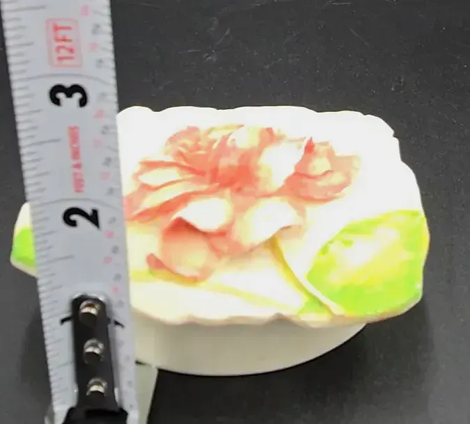 Hen-Feathers Pink Rose Floral Trinket Keepsake Box 3D Flower King of Prussia PA