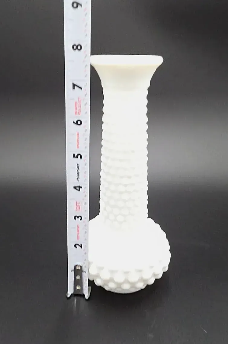 Vintage E.O. Brody Milk Glass Hobnail Bud Vase – M-2000 – USA