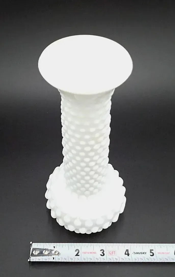 Vintage E.O. Brody Milk Glass Hobnail Bud Vase – M-2000 – USA