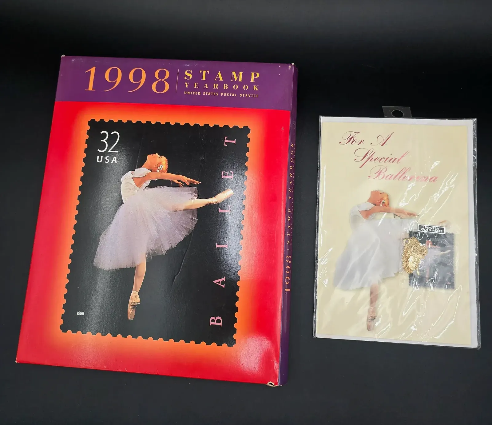 USPS 1998 Commemorative Stamp Yearbook Complete Sealed Stamp Packet + Special Ballerina card set sealedSet