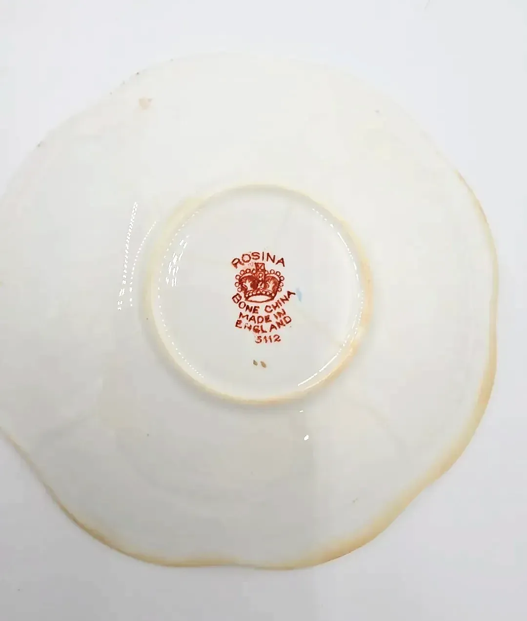 Vintage Rosina Bone China Tea Cup & Saucer Brown Floral Gold Trim England 5112