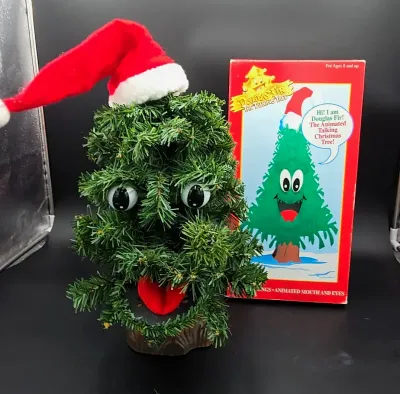 Vintage 1996 Gemmy Douglas Fir Talking Christmas Tree Animated Singing Motion Sensor w/ Box