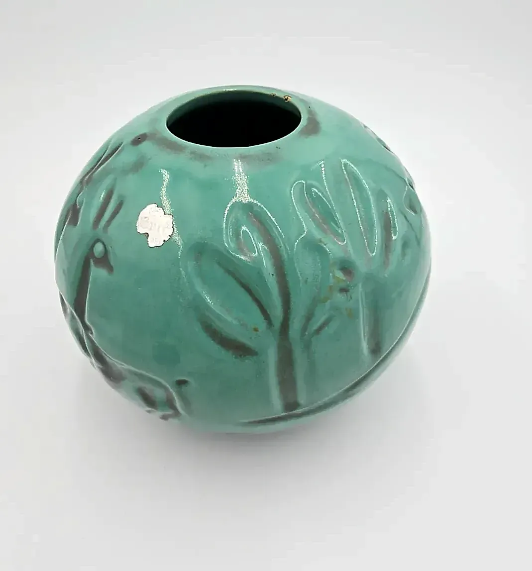 1930s S:t Eriks Upsala Ekeby Globe Vase Gertrud Lönegren Style Swedish