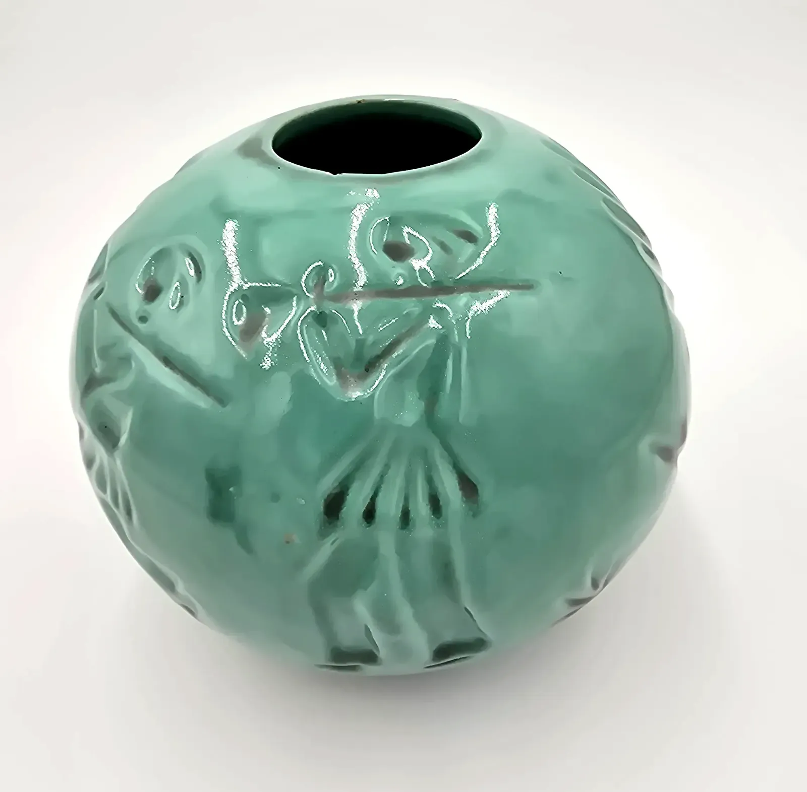 1930s S:t Eriks Upsala Ekeby Globe Vase Gertrud Lönegren Style Swedish