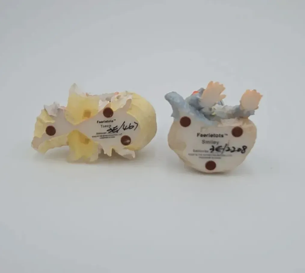 Vintage Baby Angel Fairy Figurines Set of 2 Cherub Shelf Sitters