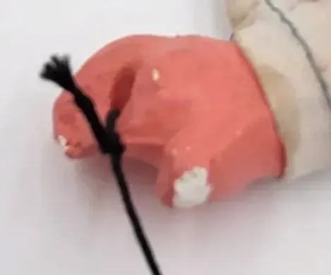 Vintage Disney Mickey Mouse Wooden Marionette String Puppet Red Shoe Variety — underside
