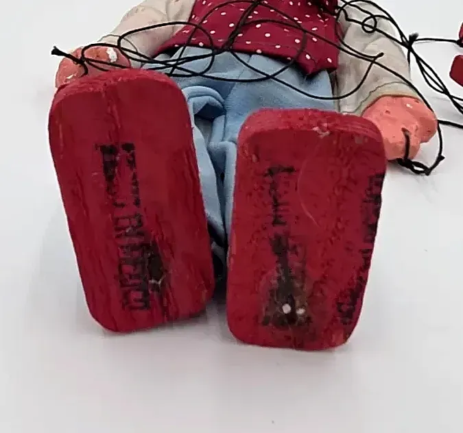 Vintage Disney Mickey Mouse Wooden Marionette String Puppet Red Shoe Variety — maker's mark