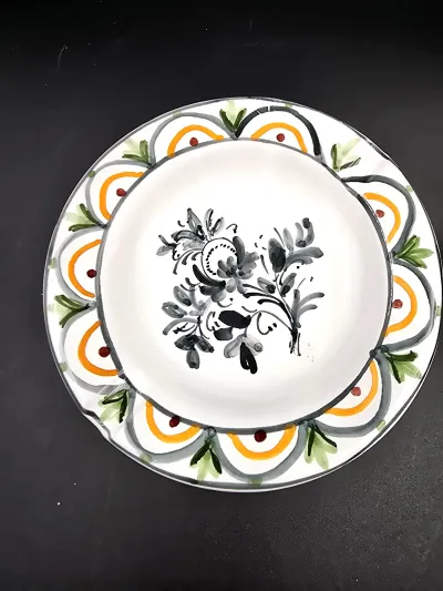 Vintage Italian Pottery Ashtray Arte Basilicata Rionero Hand Painted Majolica