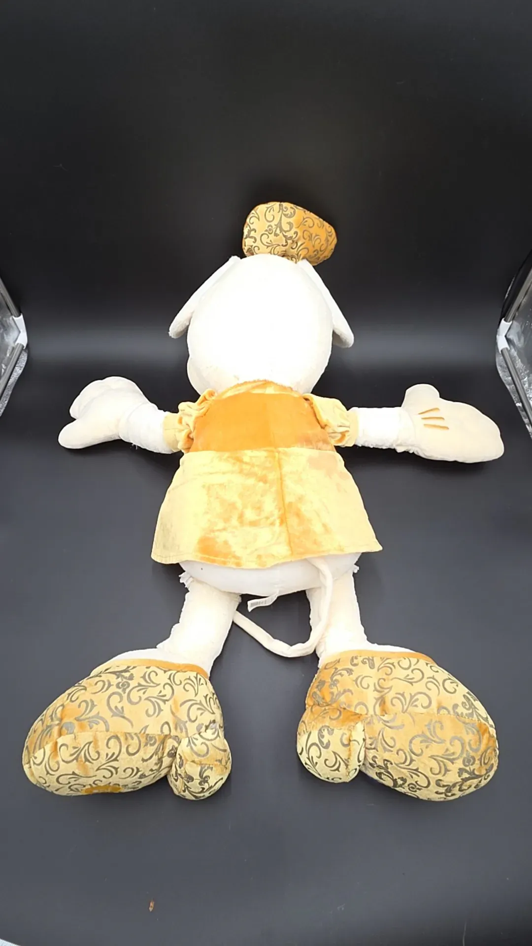 Large Disney Store Minnie Mouse Plush – Gold Dress – 29" ✨